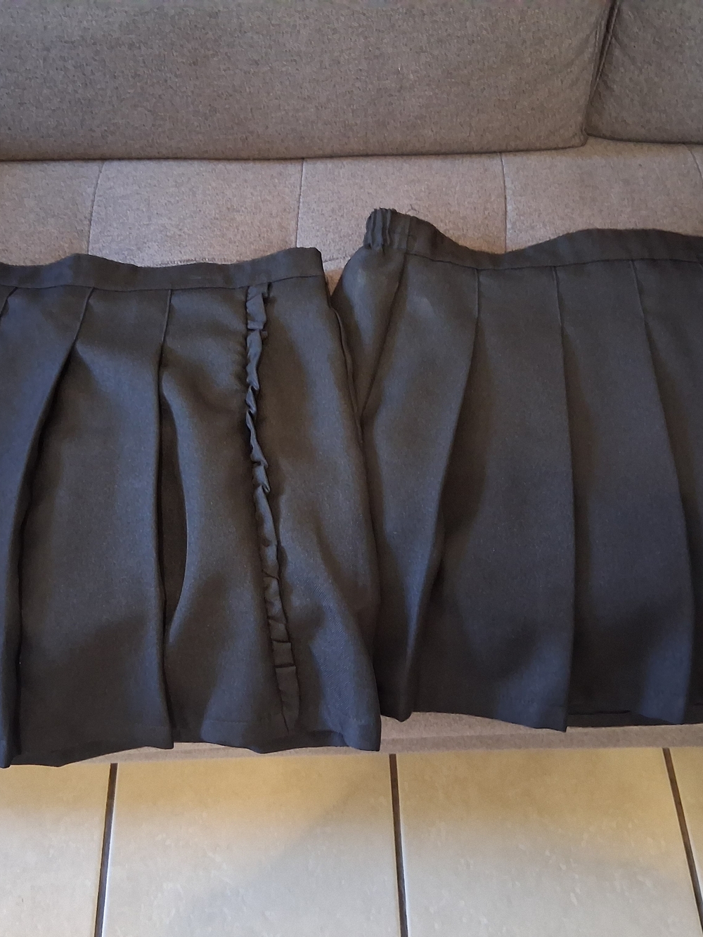 2 wonder nation Black Pleated Uniform Skirt with Ruffle Trim